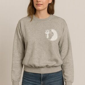 ♍ Good American Virgo‎ Zodiac Graphic Sweatshirt | Gray Crewneck | Size 0
